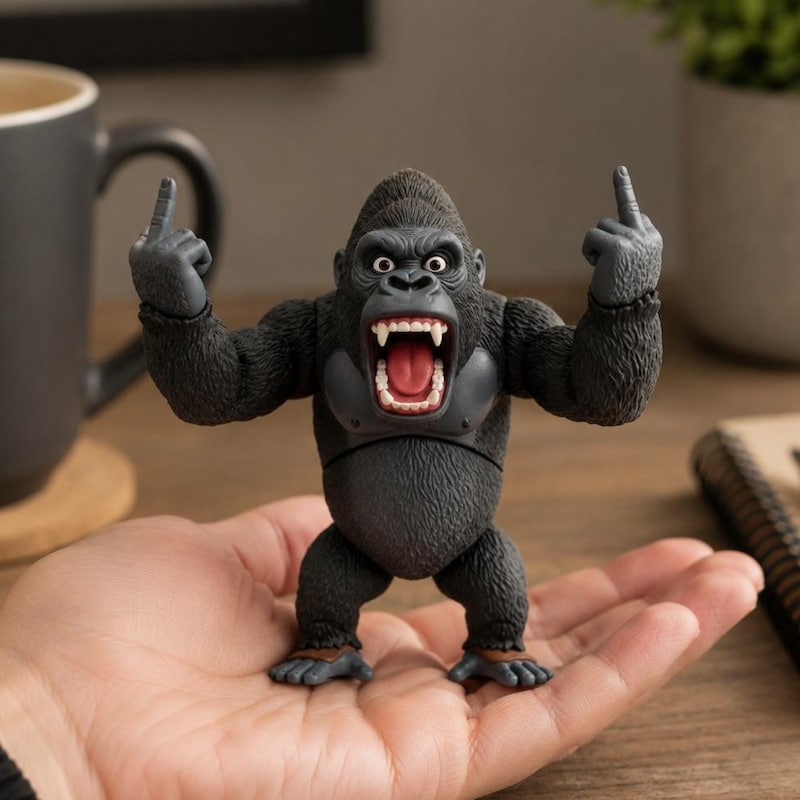 Gorilla middle finger - Etsy España