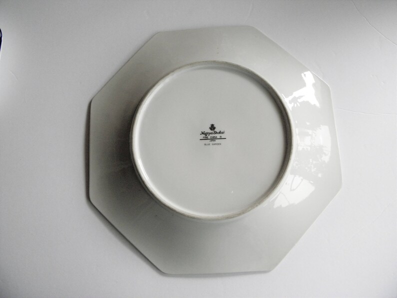 Blue Garden DINNER Plate by Nagoya Shokai Fine China Blue Etsy