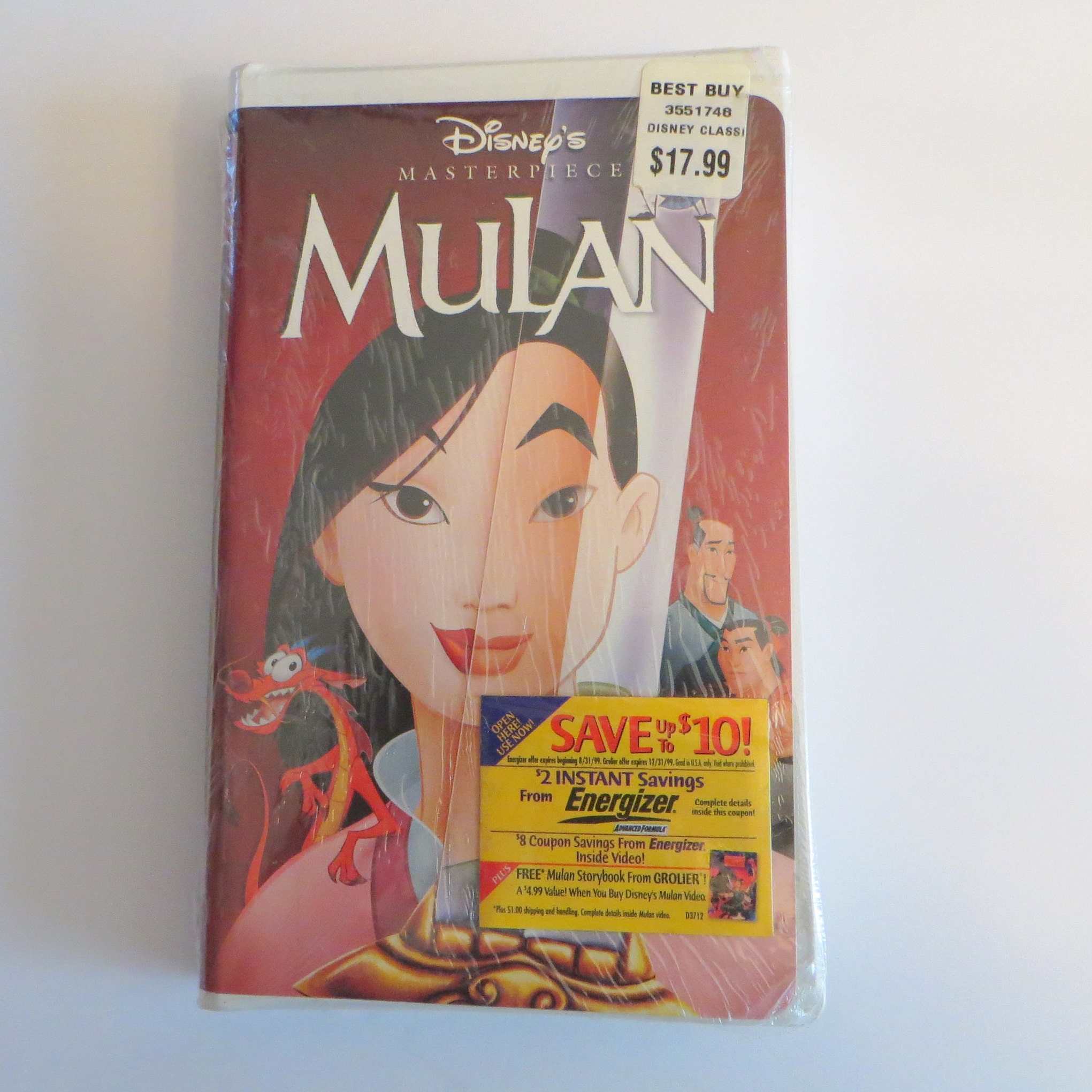 New Mulan Walt Disney Masterpiece Vhs Video Tape Factory Etsy