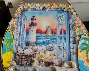 Handmade Seashell Mirror