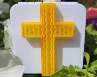Christian Cross Tow Hitch Cover | Hexagon Pattern | Fits 2" Trailer Hitches