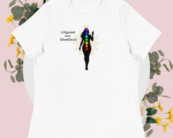 Aligned not Obedient ontspannen T-shirt voor dames