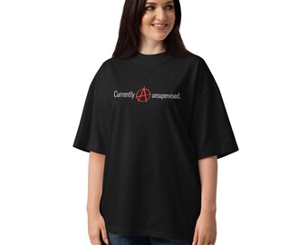 Current Unsupervised-oversized T-shirt met hoge hals voor dames