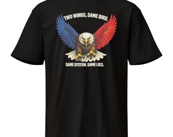 Katoenen Two Wings Same Lies-T-shirt heren