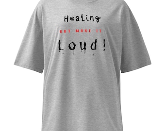 Oversized T-shirt van biologisch katoen, edgy Mental Health-streetwear, Grunge Positivity-T-shirt