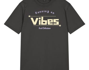 Running on Vibes-shirt • Spiritual Chaos Energy-T-shirt • Grafisch T-shirt humor