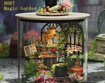 DIY Miniature Wizard Cottage Kit | Magic Garden Wooden House Model Craft Set