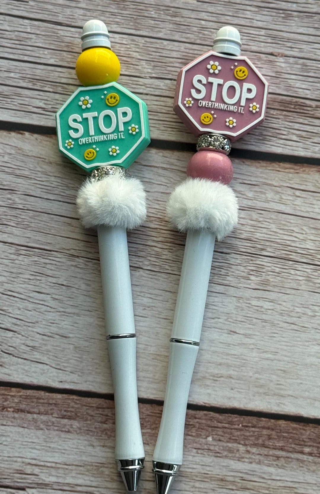Overthinking Pens Beaded Pen, Stop Overthinking It Pen, Desk Accessory, Journaling Pen ...