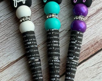 Adult Humor Beaded Pen