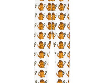 Leggings infantiles con estampado de detectives de dibujos animados / Estampado integral