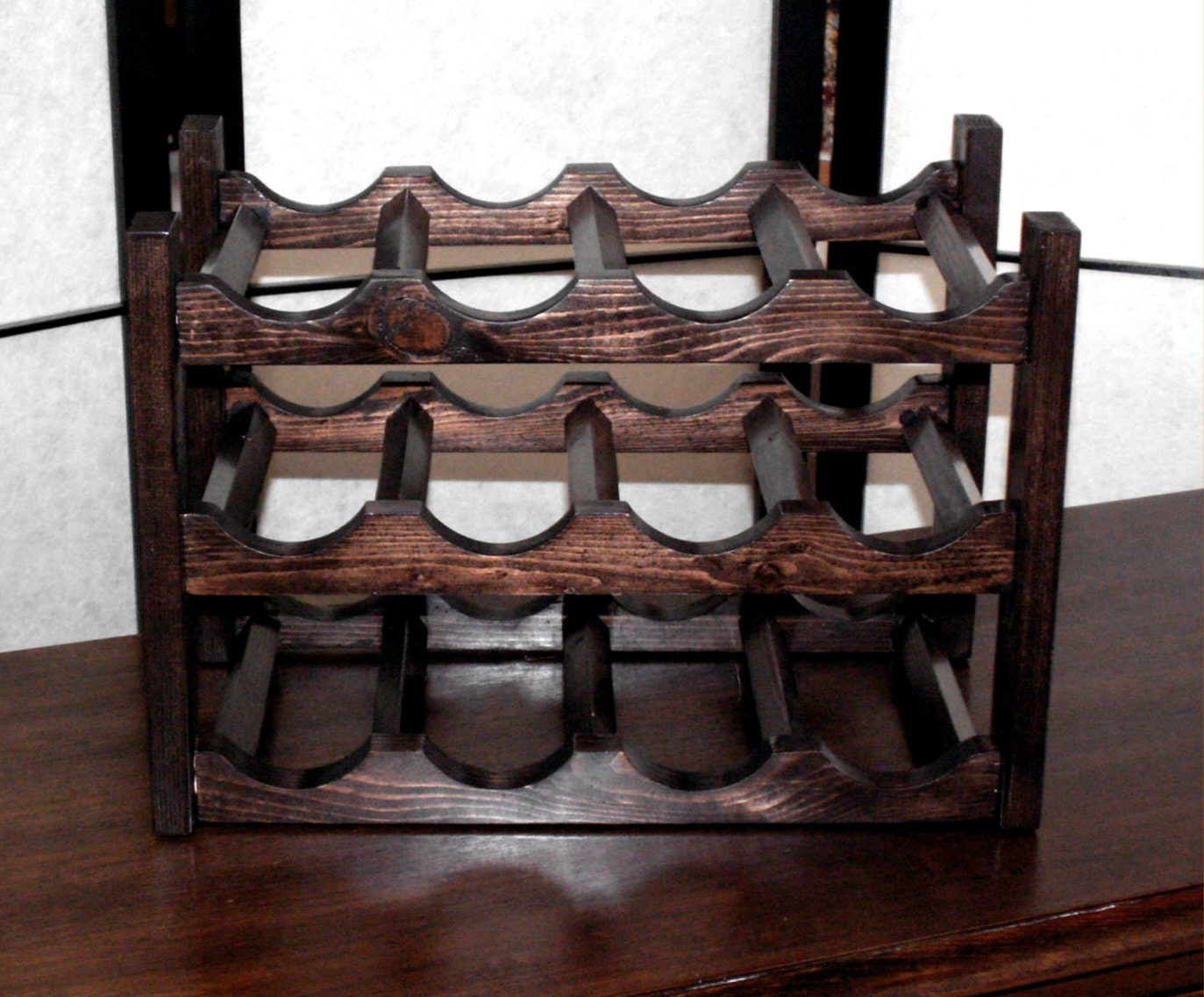 Wine Rack Open Style Safely Holds and Dsplays 12 750 Ml Etsy