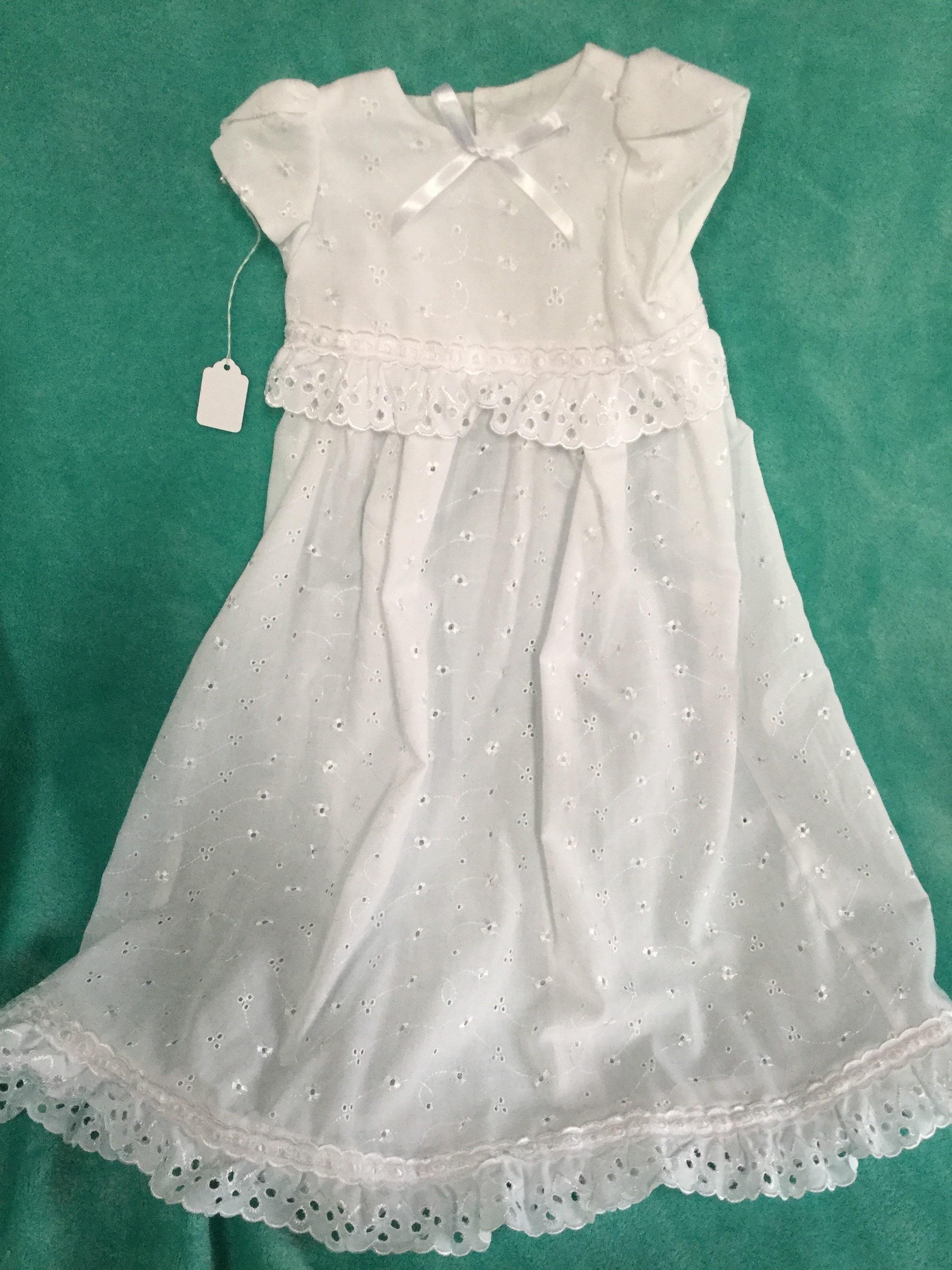 White Christening dress baby baptism dress eyelet dress Etsy