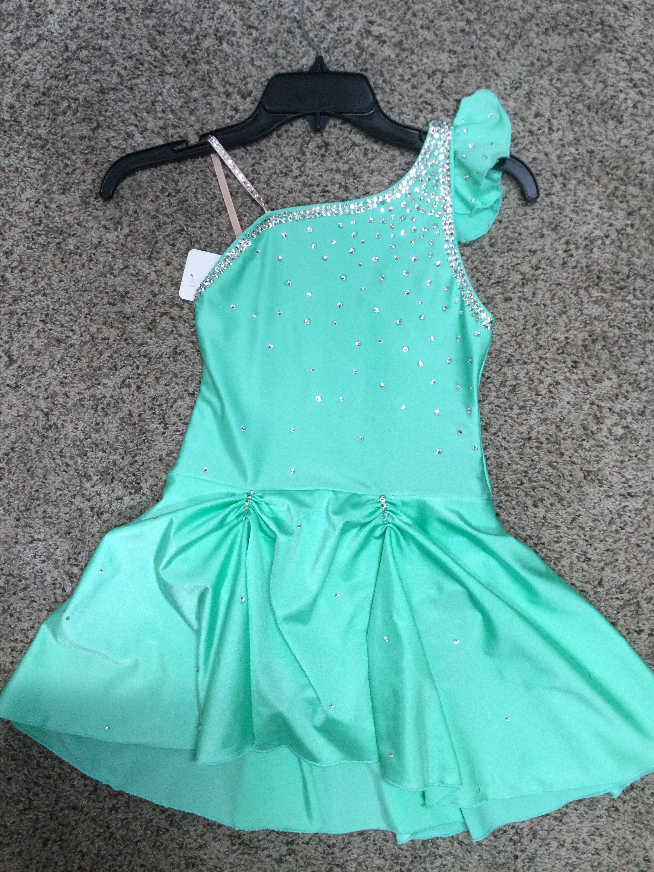 mint green figure skating dress Figure Skating Dress #SD225