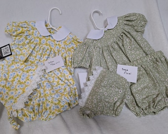 Newborn Size Baby Girl Vintage Style Dress, Sun Bonnet and Bloomers, Baby Shower,