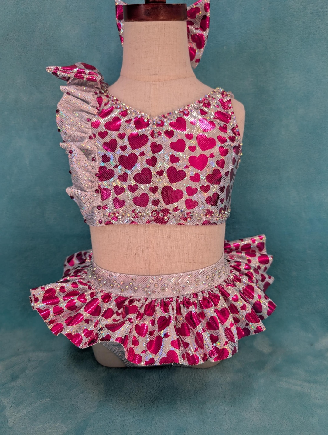 Extra Small Models Custom Extra Small Girls Dance Costume, Swimsuit Style, Ruffle and Bow ...