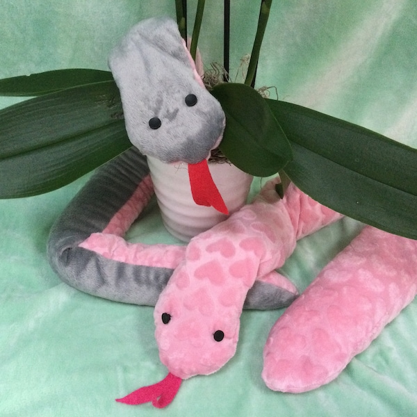 Weighted Stuffed Snake, Weighted Minky Snake, Weighted Stuffed Animal, May Help with Anxiety, Autism, Sensory, Stuffed Animal,