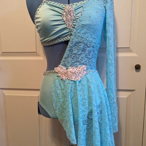 Adult Small Custom Dance Costume, Adult Lyrical Costume, Adult Ballet Costume, Dance Dress,