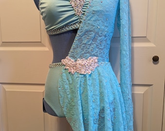 Adult Small Custom Dance Costume, Adult Lyrical Costume, Adult Ballet Costume, Dance Dress,