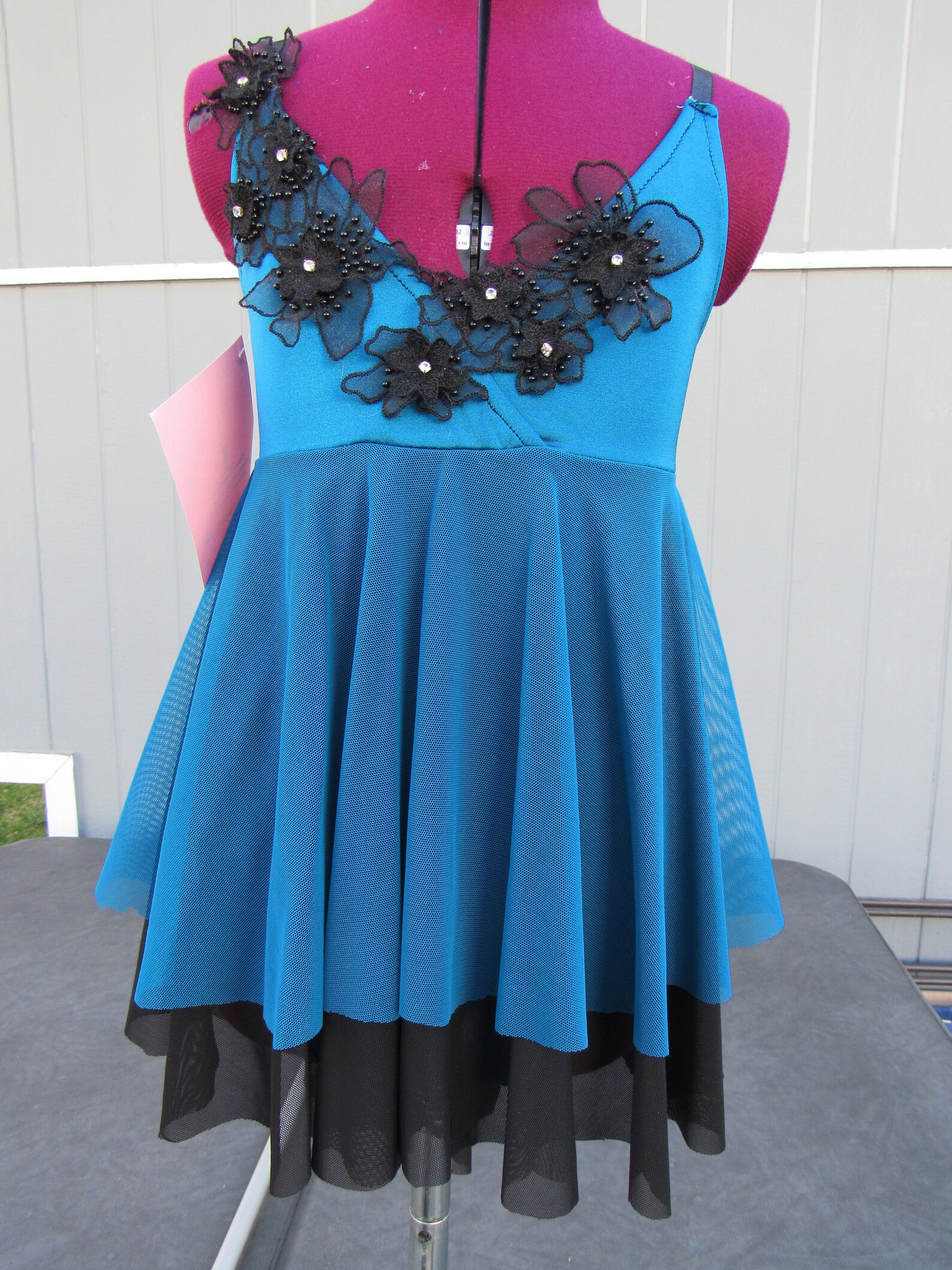 Child Medium Teal Lyrical Costume Babydoll Dress Dance Etsy UK