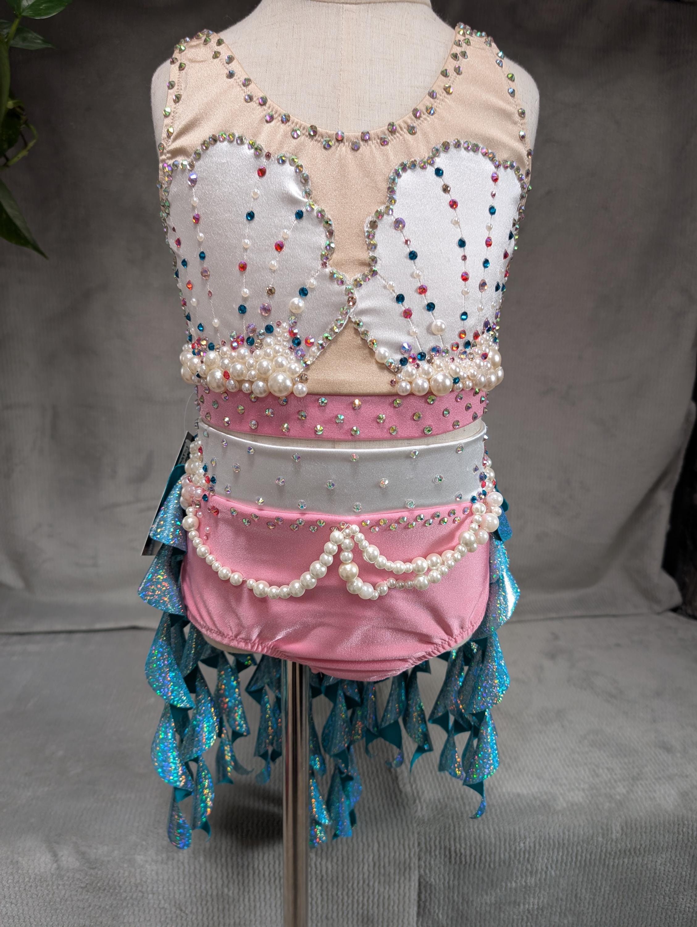 Little Mermaid Custom Dance Costume, Custom Child Small Dance Costume