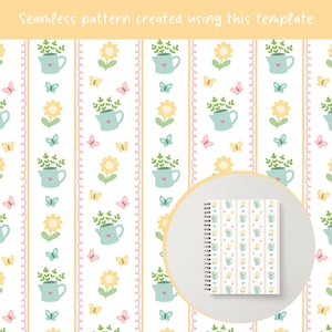 Editable Procreate Pattern Template, Swirly Lines Seamless Pattern Guide, Surface Pattern Design, Pattern Maker Tool image 6