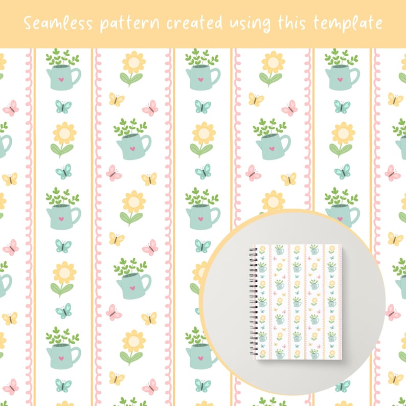Editable Procreate Pattern Template, Swirly Lines Seamless Pattern Guide, Surface Pattern Design, Pattern Maker Tool image 6