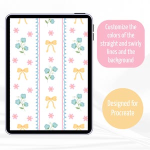 Editable Procreate Pattern Template, Swirly Lines Seamless Pattern Guide, Surface Pattern Design, Pattern Maker Tool image 3