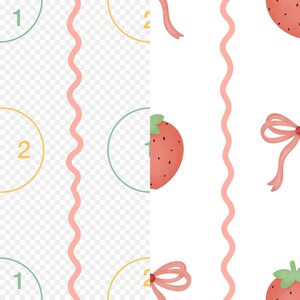 Redigerbar Procreate-mönstermall, vågig sömlös mönsterguide, ytmönsterdesign, mönsterverktyg bild 2