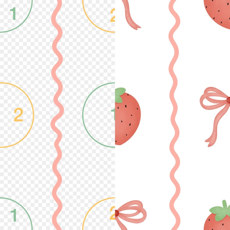 Redigerbar Procreate-mönstermall, vågig sömlös mönsterguide, ytmönsterdesign, mönsterverktyg bild 2