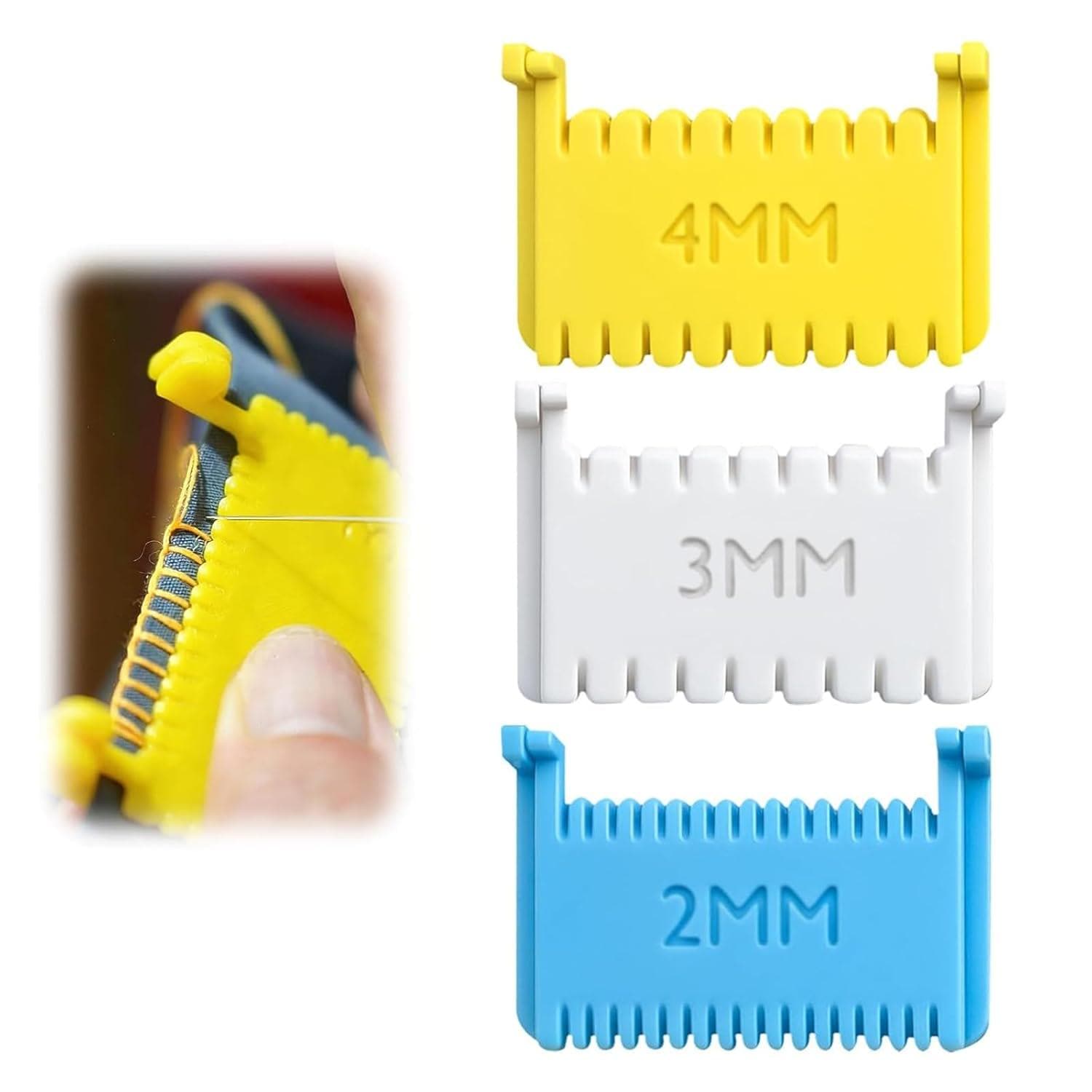 Clip-on Sewing Ruler Guide Set for Hand Stitching | Edge Stitch Lock ...