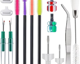 Sewing Machine Tool Kit 14PCS,Precision Screwdrivers,Tweezers, Seam Rippers,Cleaning Brushes for Maintenance,Repair, and DIY Sewing Projects