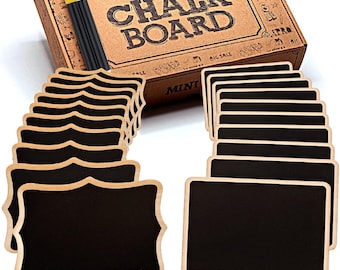 Mini Chalkboard Signs Set of 20 with Stands,Reusable Table Signs for FoodLabels,Weddings,Parties, Buffets,Charcuterie BoardsCl,assroom Decor