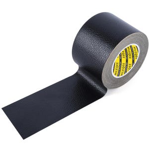 May include: A roll of black adhesive tape with a textured surface, partially unrolled. The tape's core is visible, featuring yellow and white labels with the brand name "MILEQEE". The tape appears to be for general use.