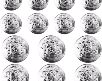 Vintage Copper Metal Button Set14pcs Antique Style Jeans,Blazer Buttons, 18mm,23mm Replacement Buttons for Jackets, Denim,CoatsSewing Crafts