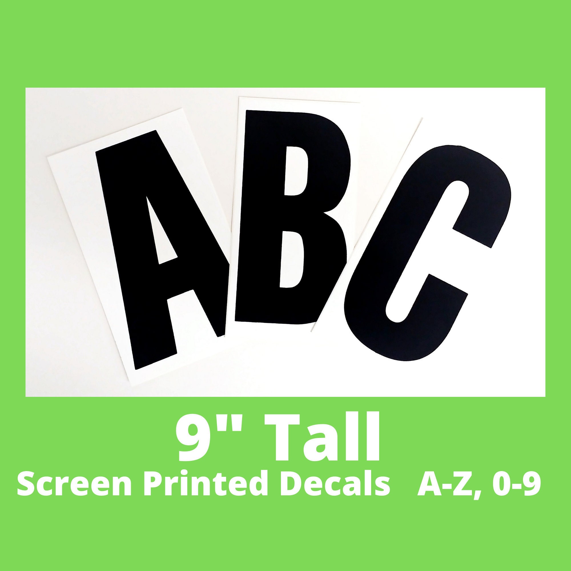 8 Sheets Laser Self Adhesive Vinyl Letters Numbers Sticker for
