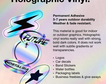 Custom Holographic Stickers - Packs of 10