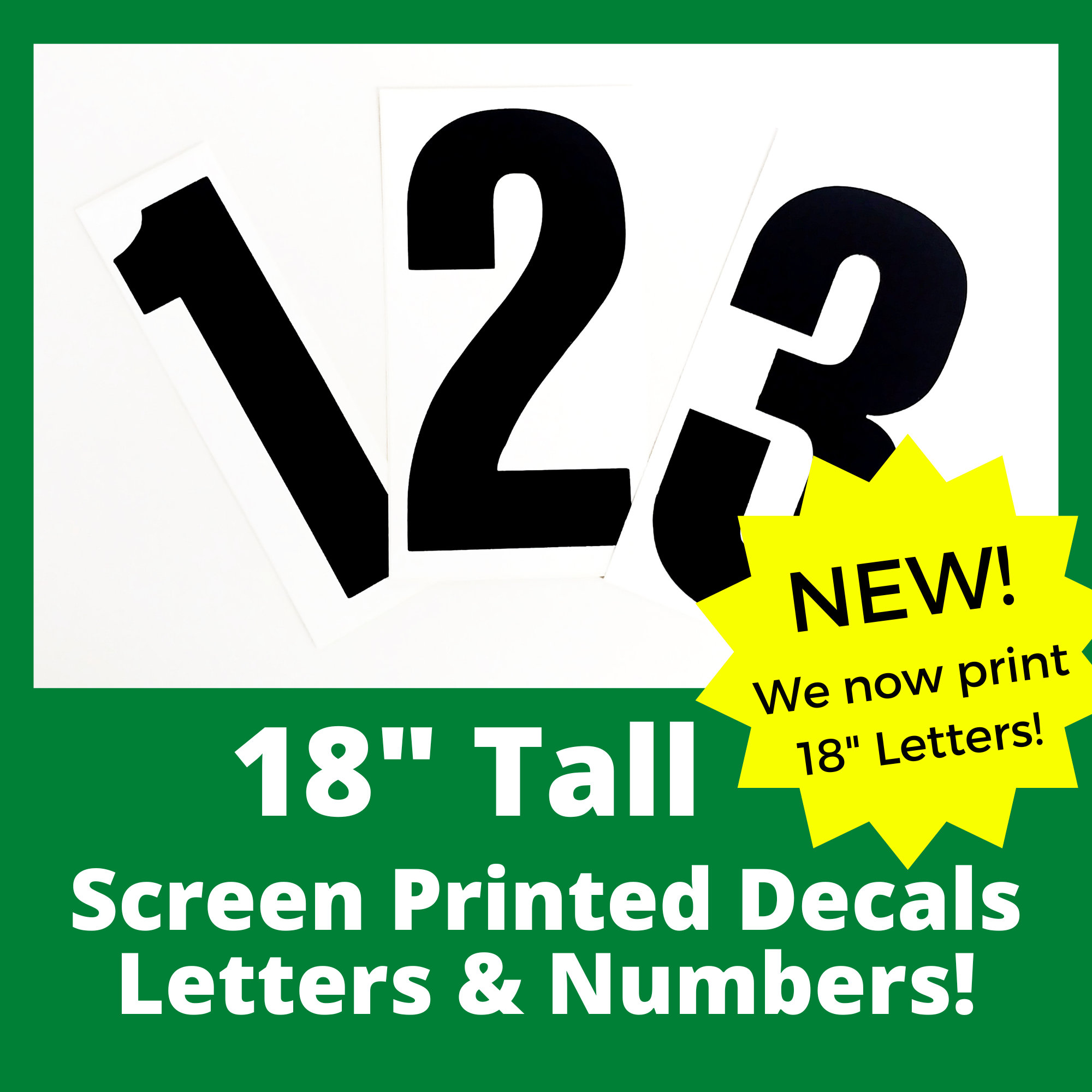 White Adhesive Vinyl Letter and Number Stickers, Suitable for Indoor and  Outdoor Use. 