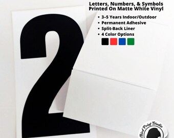 9" Printed Vinyl Letters & Numbers