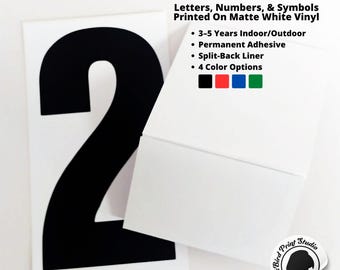 18" Printed Letter & Number Decals