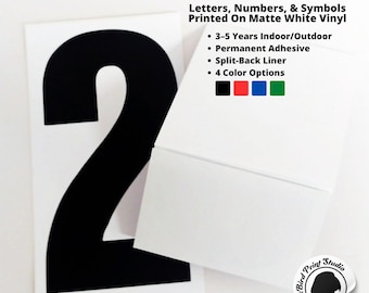 6" Printed Letter & Number Decals