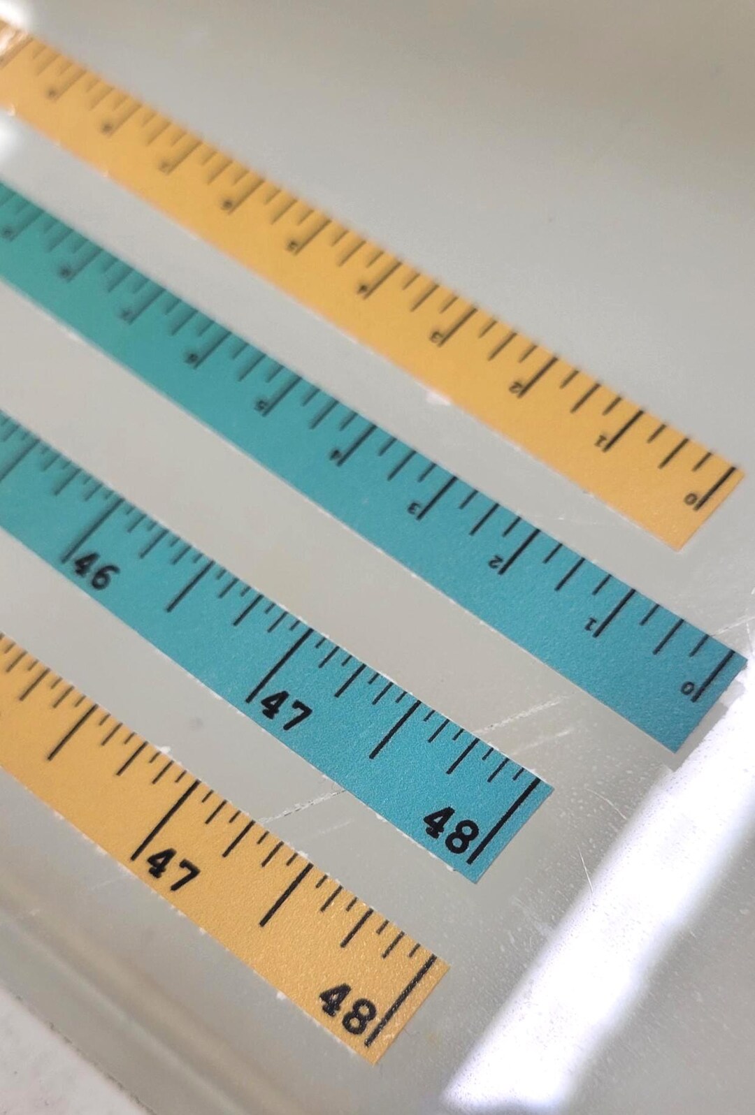 Wide Narrow Ruler Narrow Adhesive Vinyl Ruler (set of 2) 3/8