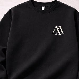 Minimalist Monogram Sweatshirt | Premium Crewneck | Luxury Basic Pullover | Unisex Oversized Sweatshirt | Neutral Streetwear | Alpha & Aeon