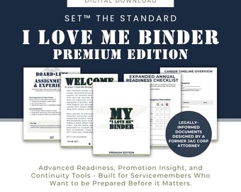 Military Career System “I Love Me” Binder – Premium Edition | Promotion, PCS & Readiness (Digital Download)