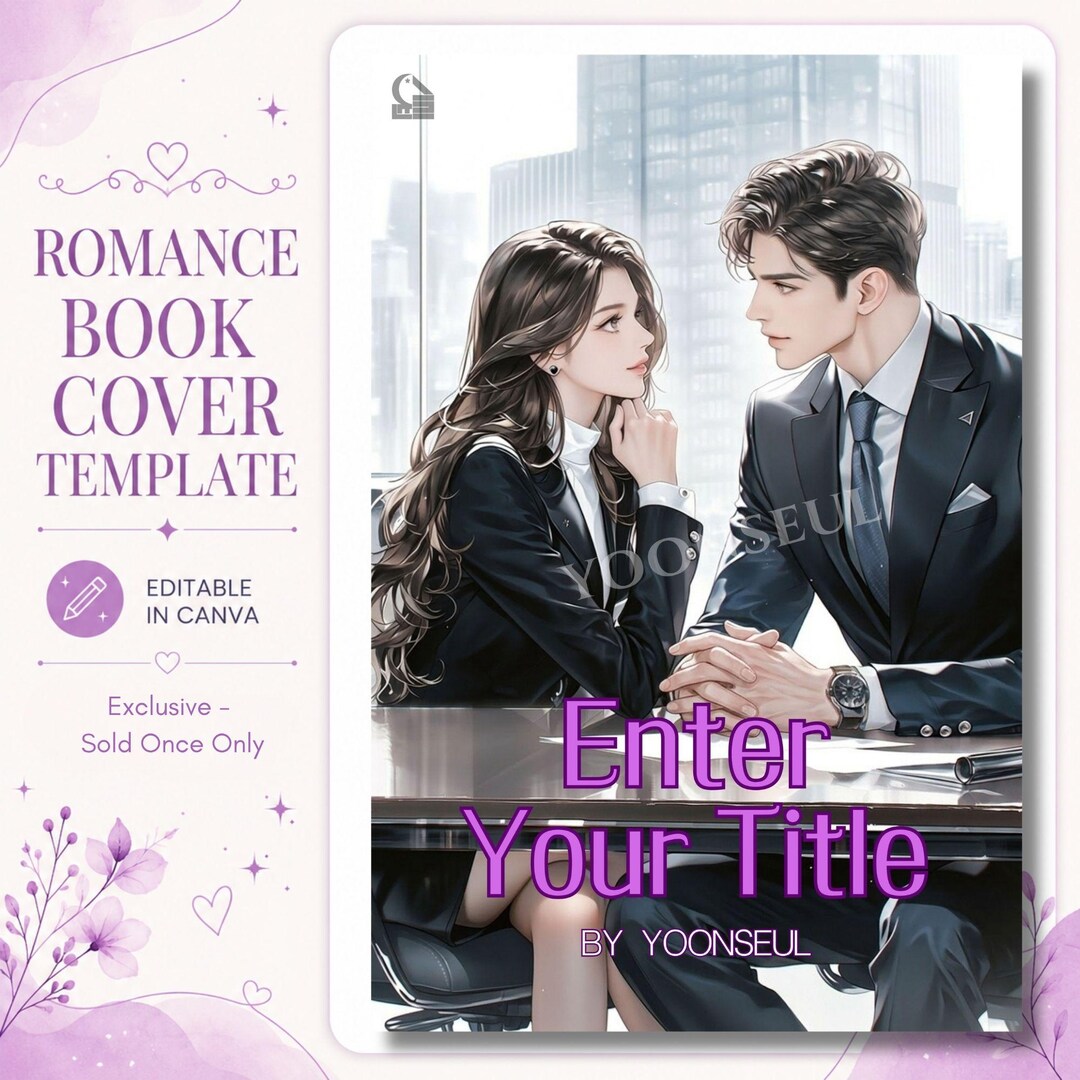 CEO Romance Webtoon Cover Template Editable Canva Manhwa Digital ...