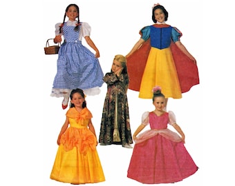 McCall&#39;s 8867 6810 Classic Costumes Sewing Pattern Snow White Dorothy Belle Cinderella Sleeping Beauty Size 4-5 UNCUT