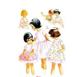 Girls&#39; Dress, Pinafore, Jacket and Weskit McCall&#39;s 5616 Vintage 60s Sewing Pattern Size 6