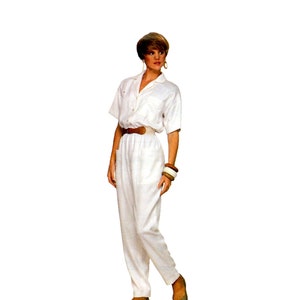 80s Simplicity 8585 Misses&#39; Easy Jumpsuit Vintage Sewing Pattern Sizes 6 - 12 UNCUT