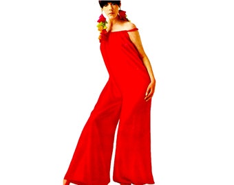 60s Designer Jumpsuit or Dress McCall's 1013 Vintage Sewing Pattern Size 10 UNCUT