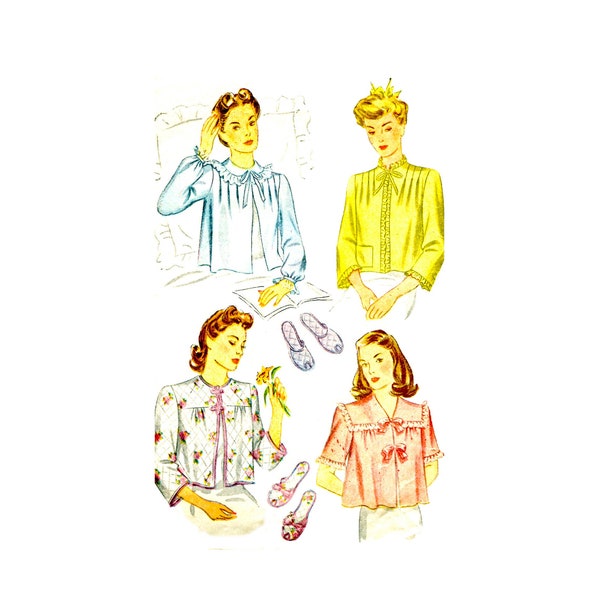 Bed Jacket Pattern Etsy