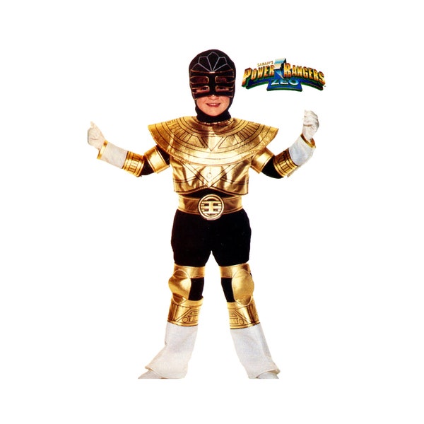 Butterick 4657 Black POWER RANGER Zeo Costume Super Hero Vintage Sewing Pattern Childs Sizes 4-14 Chest 23 - 32 UNCUT